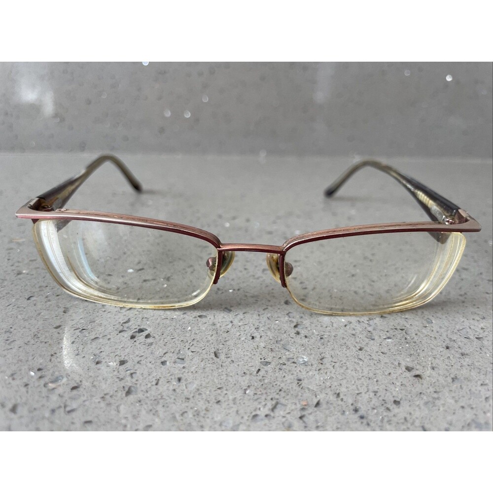 Catherine Deneuve Eyeglasses Frames ONLY PL Plum Rectangle Half Rim 51-18-135